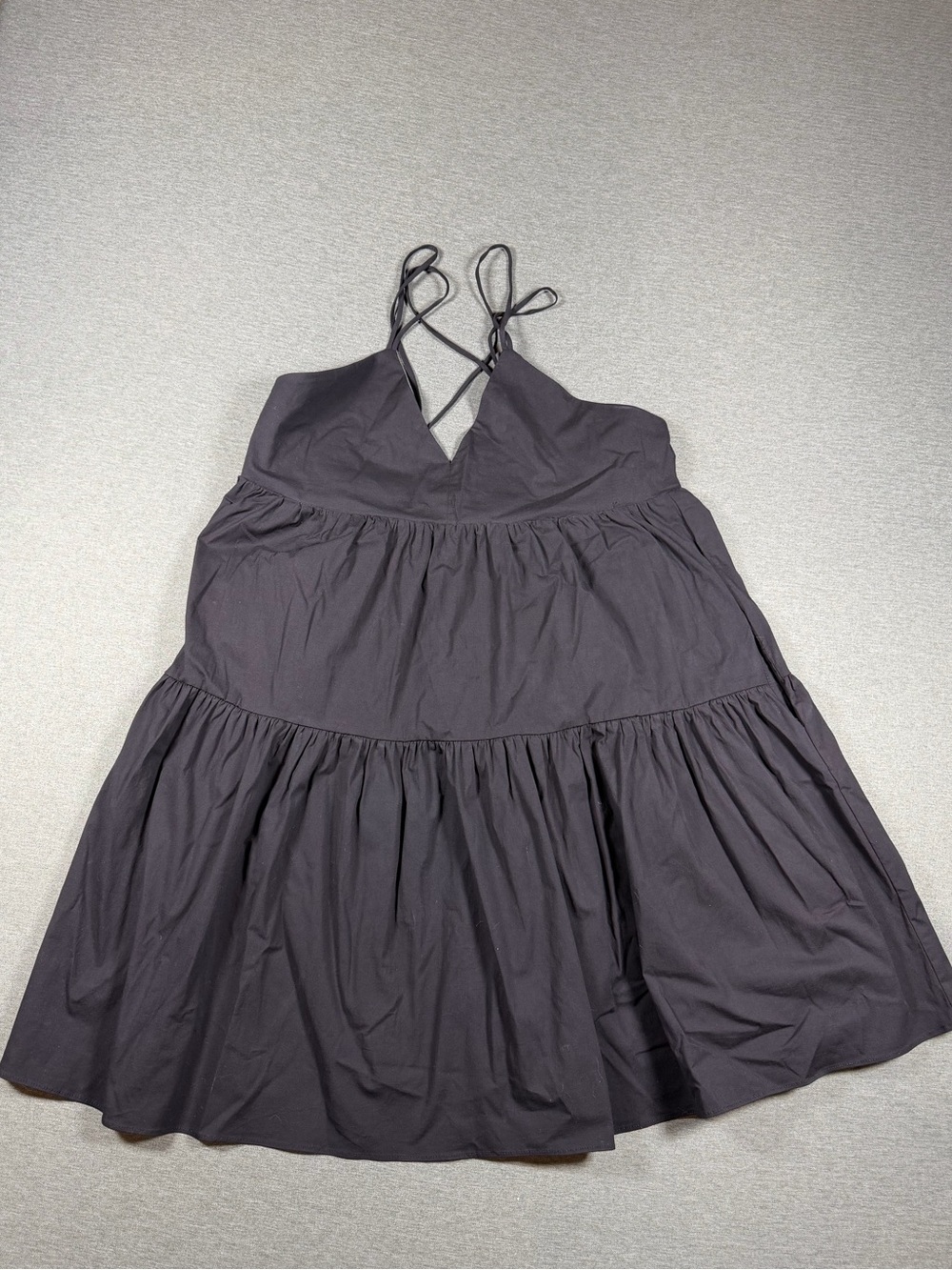 Deluc Black Tiered Strappy Dress